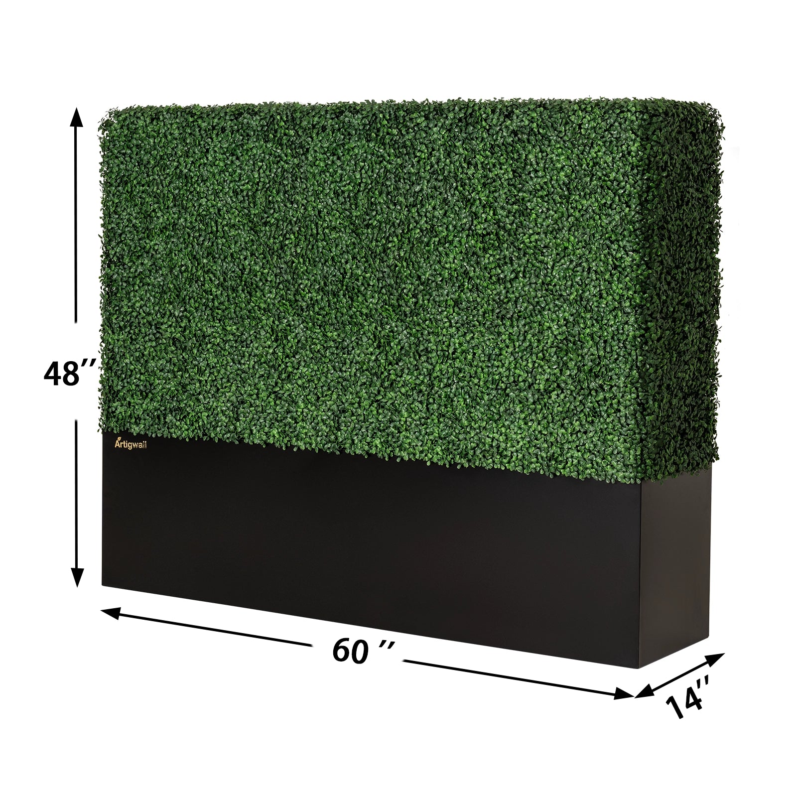 Artigwall® 60 inch Large Boxwood Hedge Wall Generation 4 Dimensions