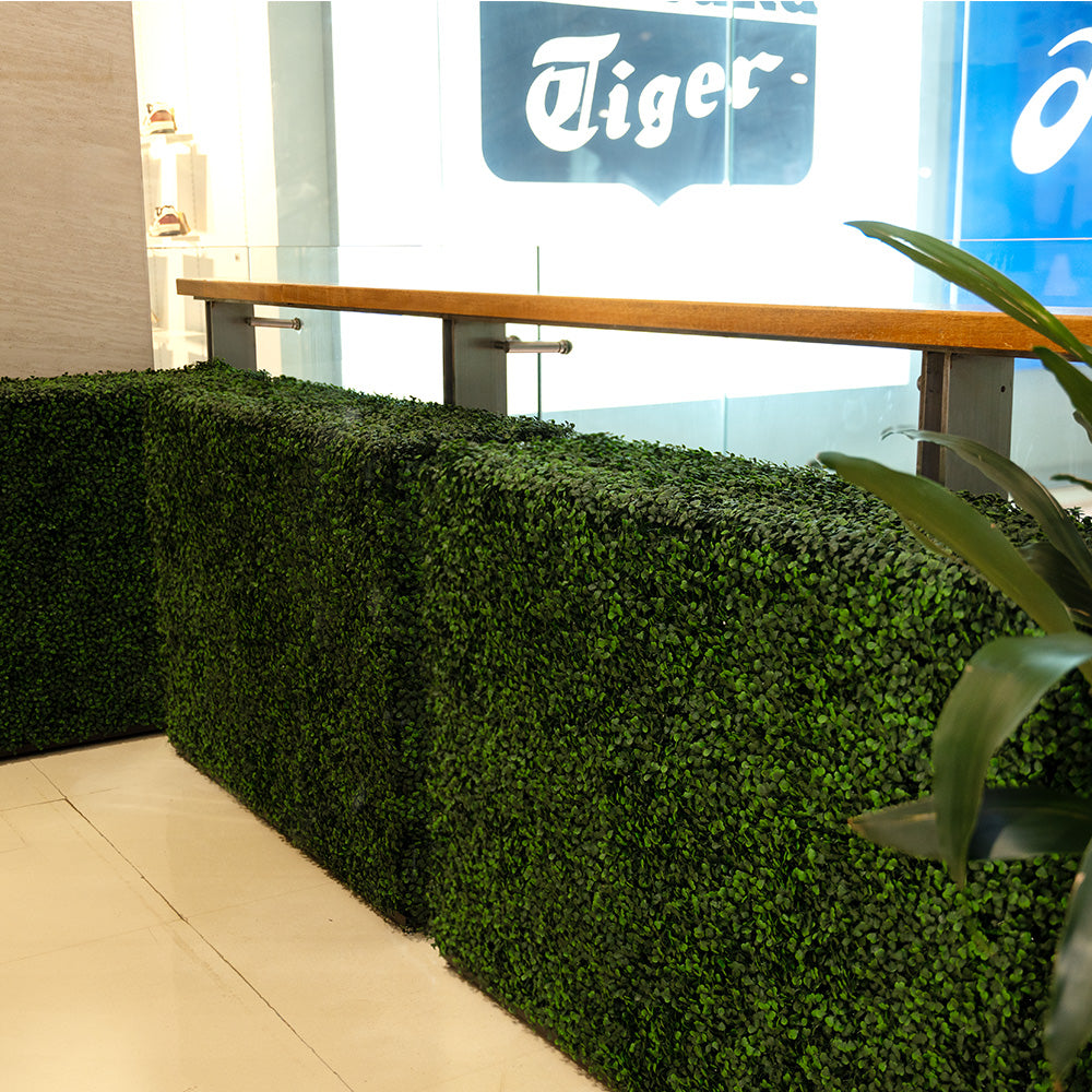 artificial box hedge planters Artigwall® Freestanding Artificial Hedge Wall Extender