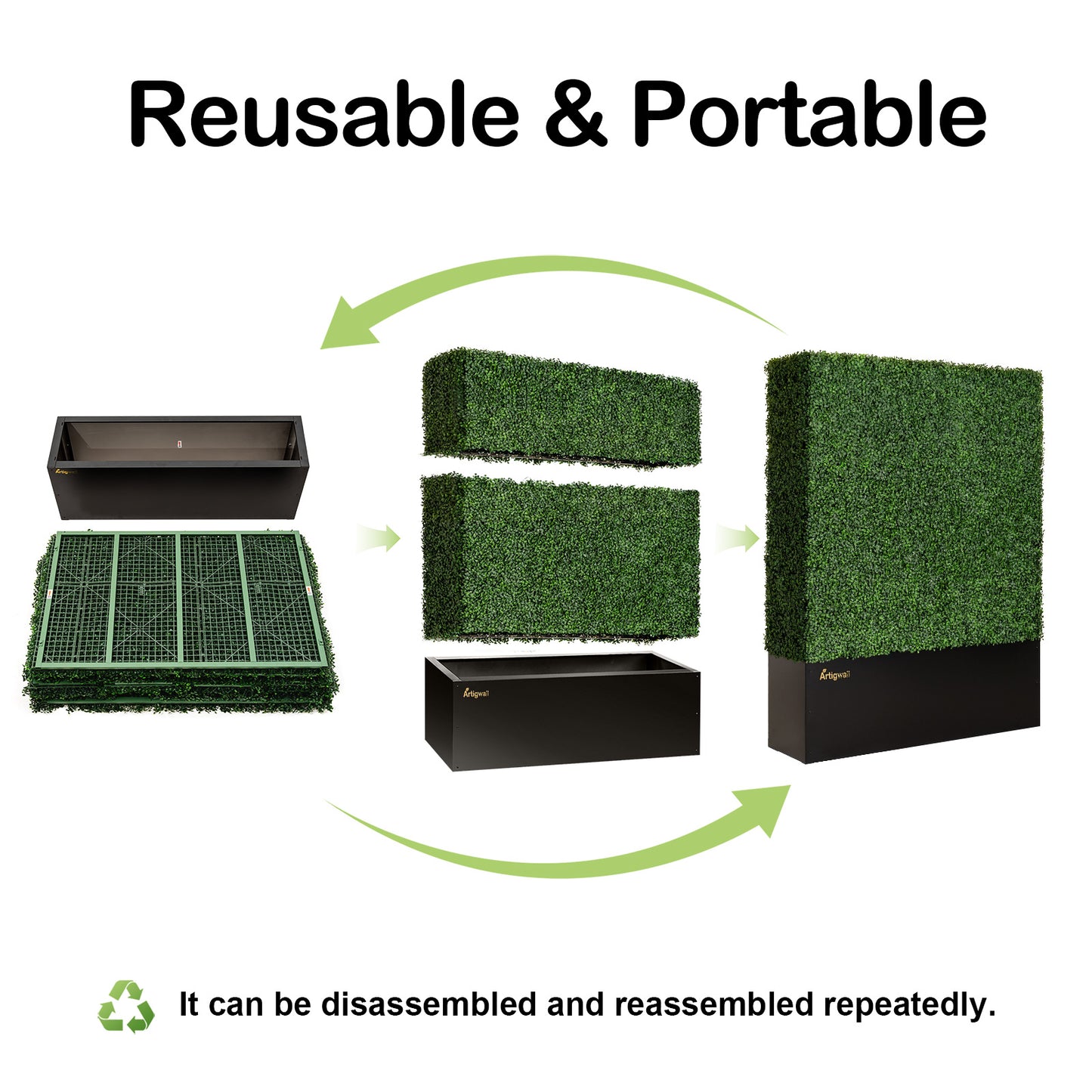 Artigwall® Artificial Boxwood Hedge Wall Generation III