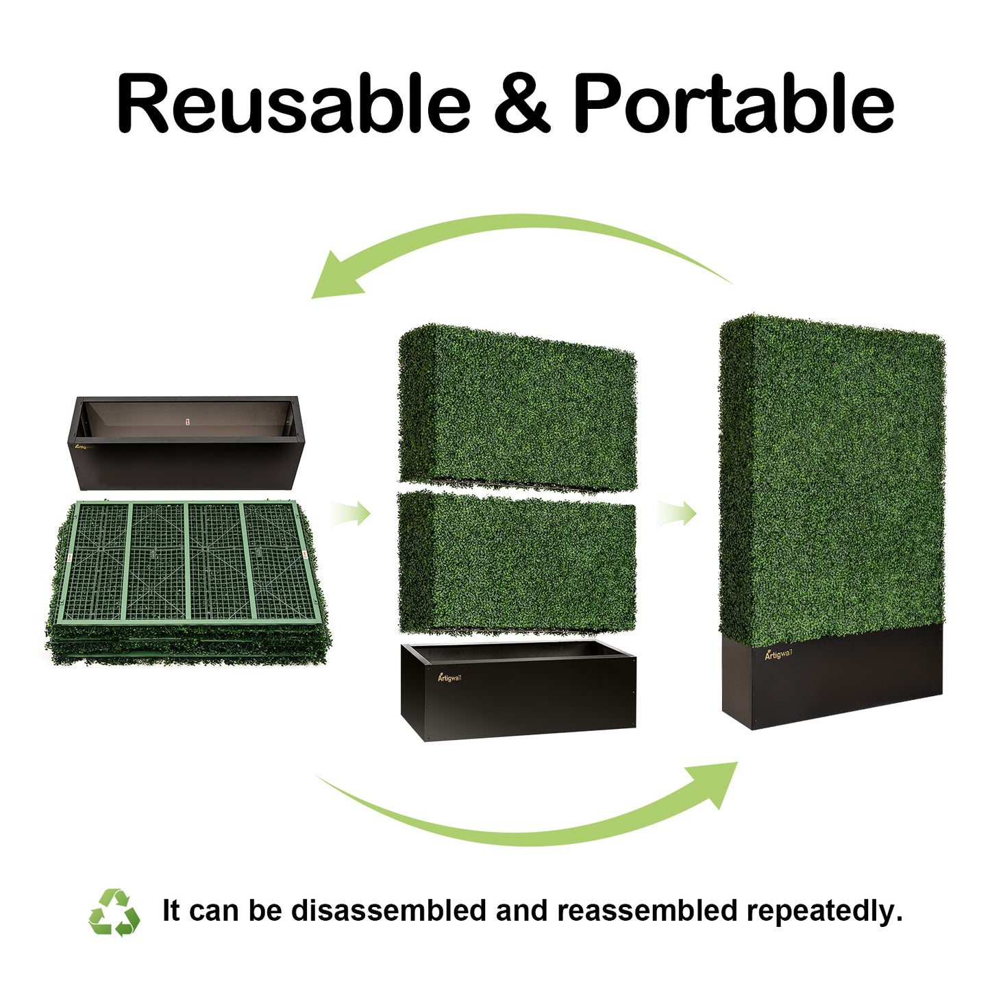 Artigwall® Artificial Boxwood Hedge Wall Generation III