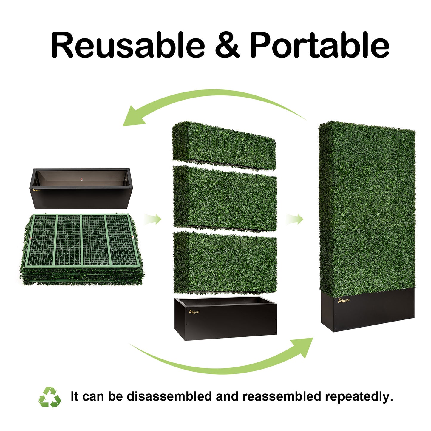 Artigwall® Artificial Boxwood Hedge Wall Generation III
