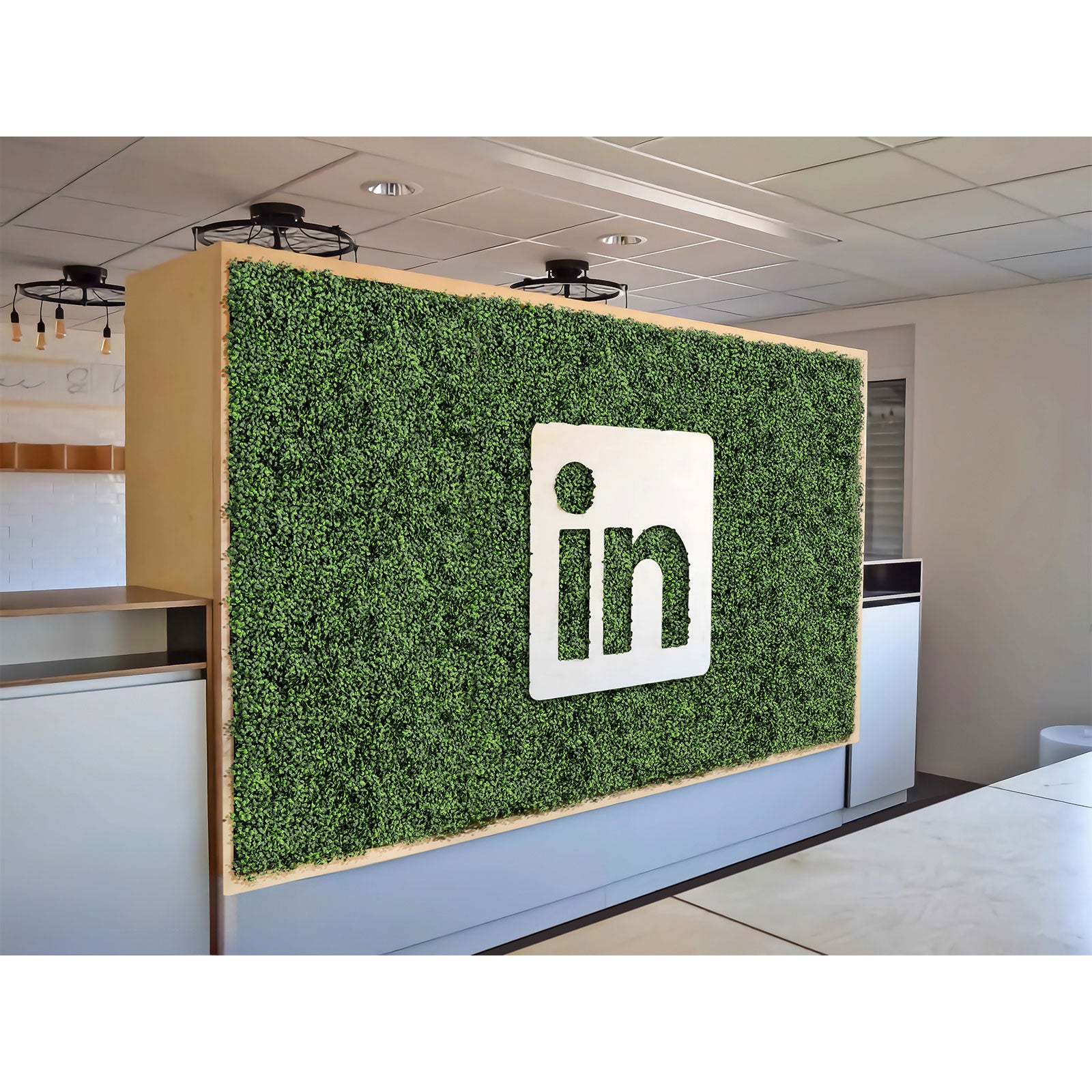 Artigwall 3D Green Wall used at  Linkdin office