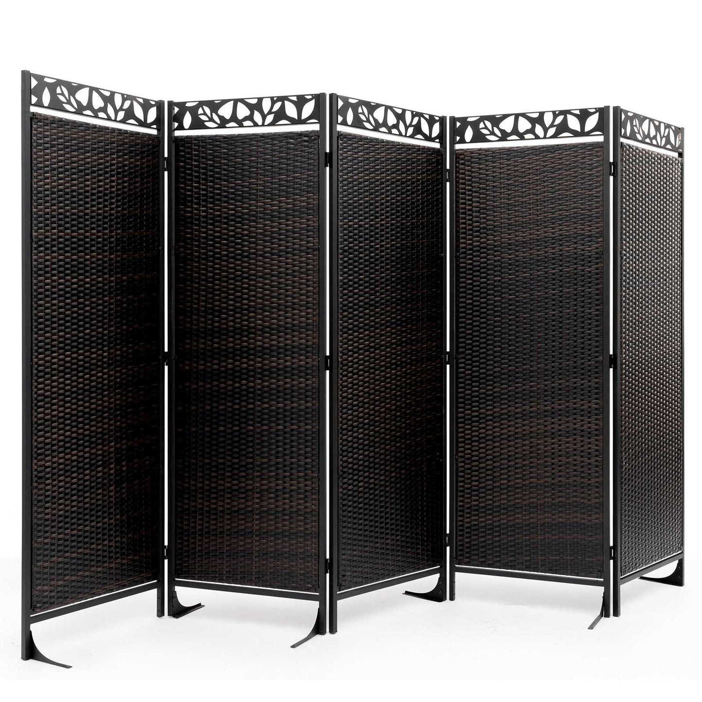 Side angle of the Rattan Outdoor Privacy Screen by Artigwall