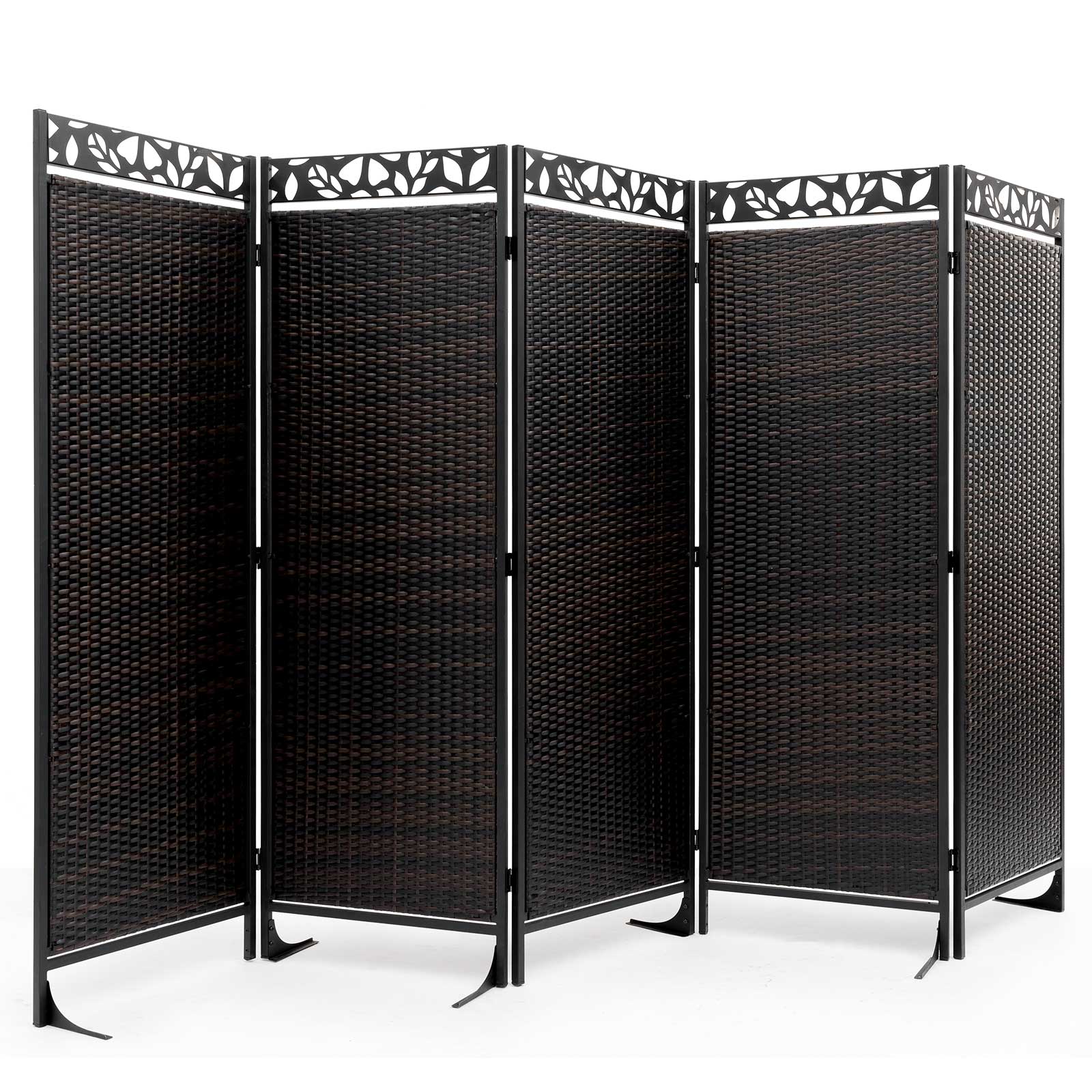 Side angle of the Rattan Outdoor Privacy Screen by Artigwall