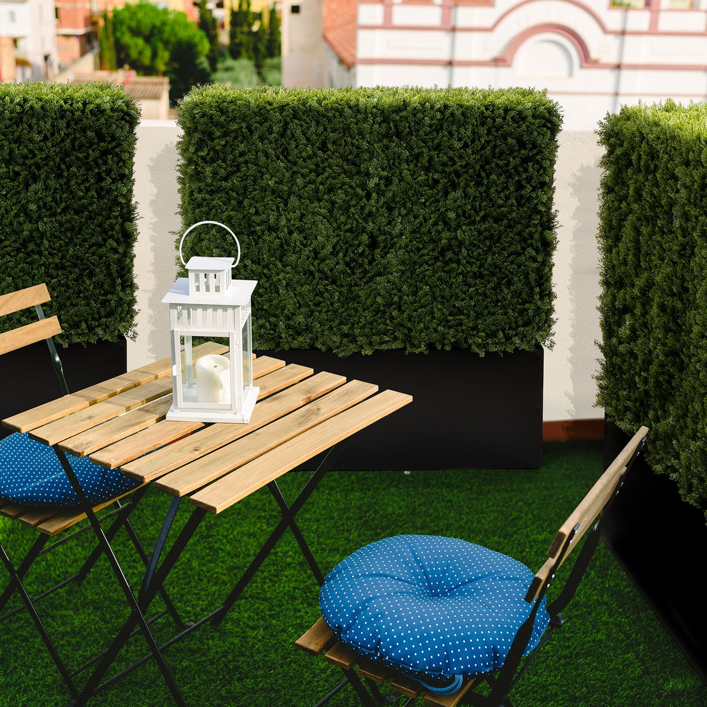 Artificial Cedar Hedge Fence Outdoor, 48" W x 48" H x 14" D