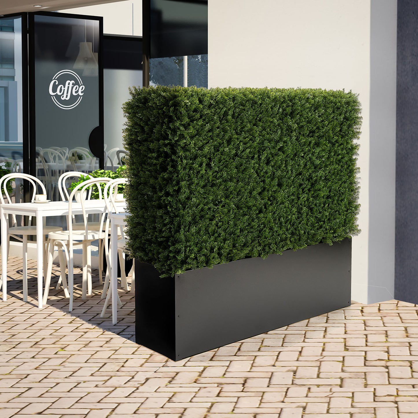 Artificial Cedar Hedge Fence Outdoor, 48" W x 48" H x 14" D