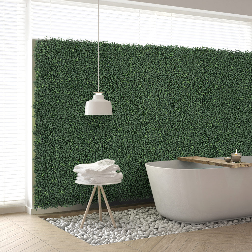 boxwood panel wall backdrop