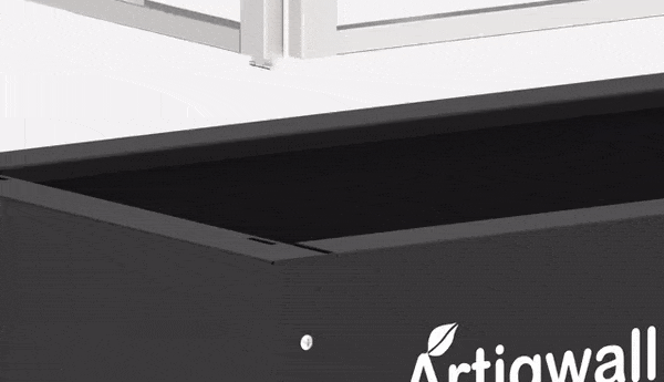 GIF showing quick assembly of the Artigwall artificial boxwood hedge wall