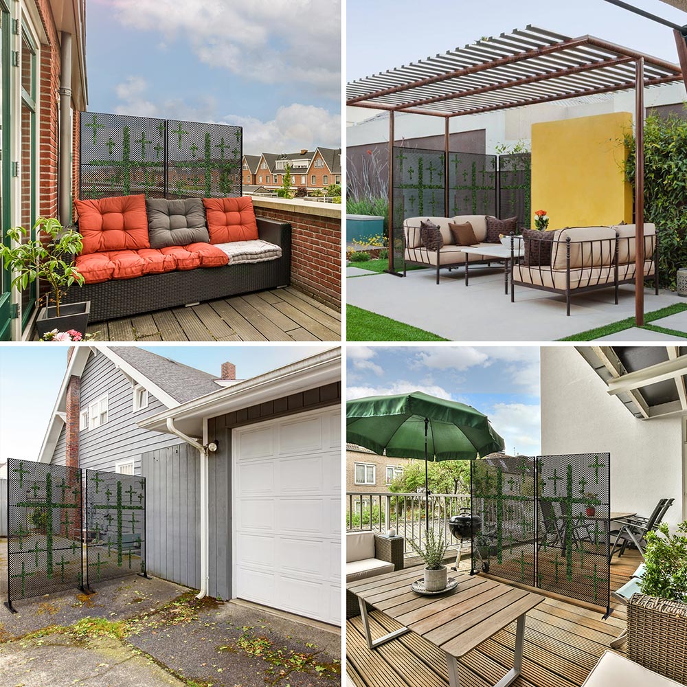 Multiple uses for Freestanding Outdoor Metal Privacy Fence Panel by Artigwall