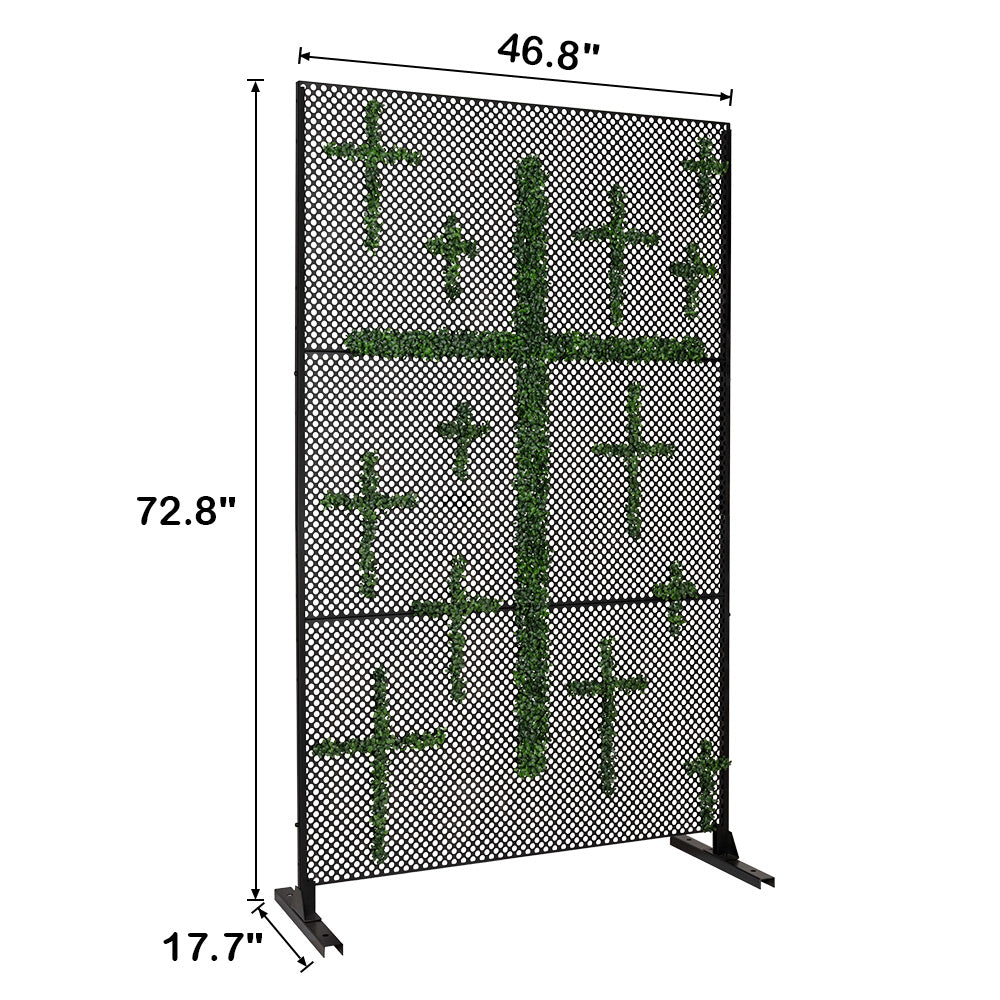 Dimensions of Freestanding Outdoor Metal Privacy Fence Panel by Artigwall