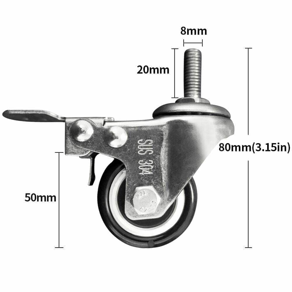 Heavy Duty Casters dimension