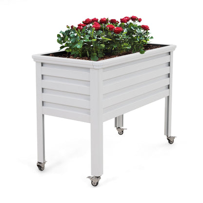 white 4ft Aluminum Raised Garden Bed