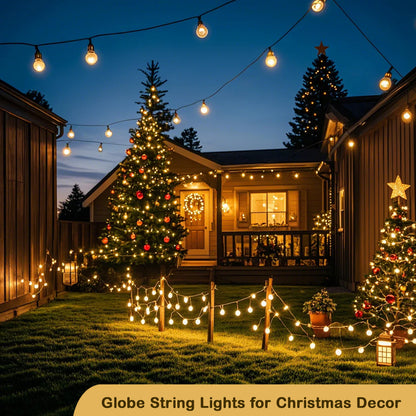 33FT 100 LED Christmas Globe String Lights, with Remote and 8 Modes, Timer, Waterproof for Bedroom, Garden, Wedding & Christmas Tree Decor, Warm White