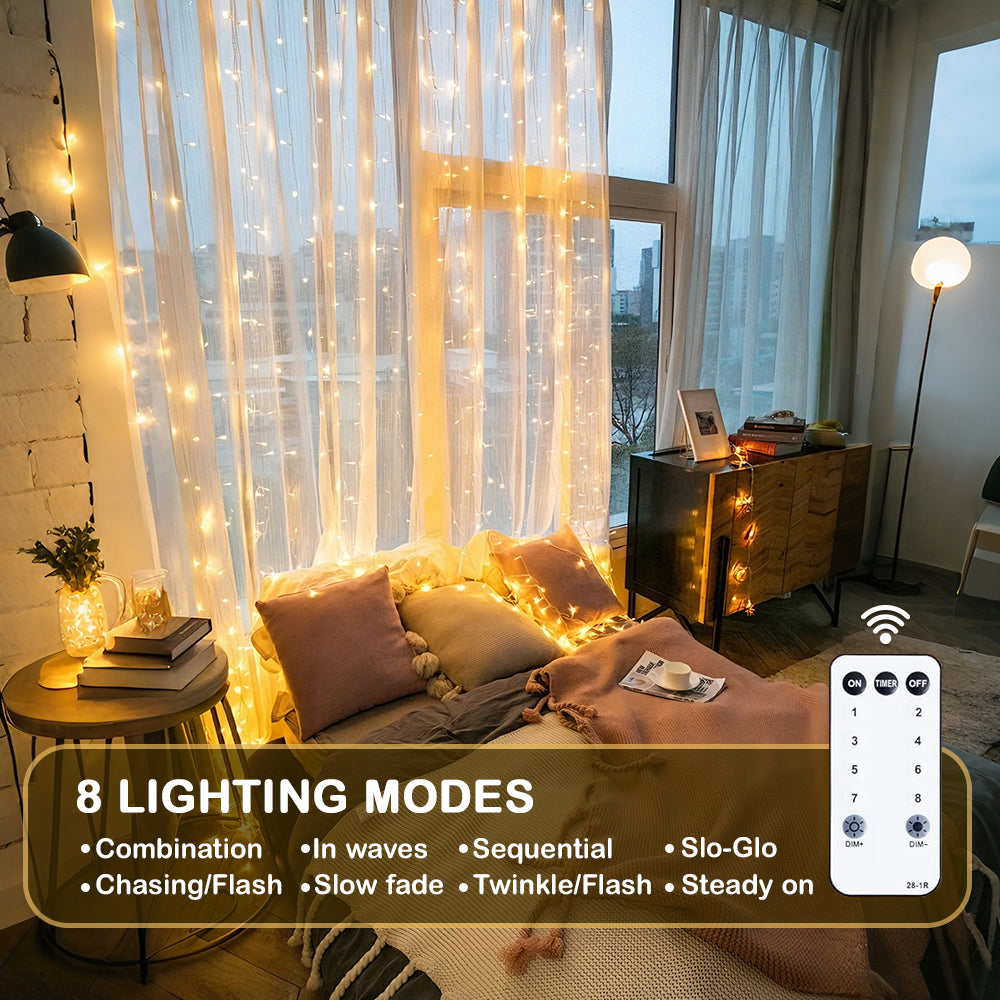 33FT 100 LED Christmas Globe String Lights, with Remote and 8 Modes, Timer, Waterproof for Bedroom, Garden, Wedding & Christmas Tree Decor, Warm White