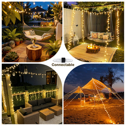 33FT 100 LED Christmas Globe String Lights, with Remote and 8 Modes, Timer, Waterproof for Bedroom, Garden, Wedding & Christmas Tree Decor, Warm White