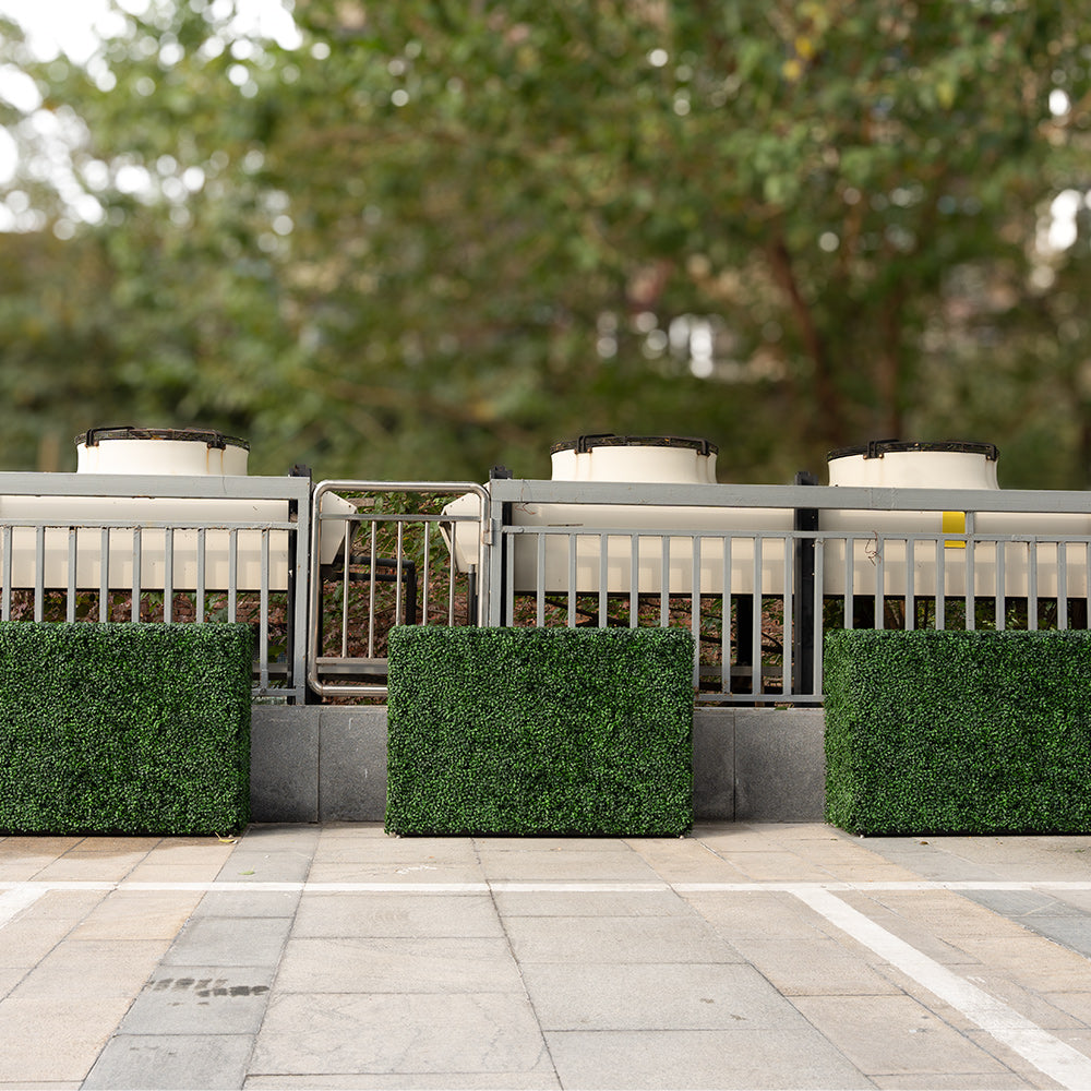 artificial box hedge planters Artigwall® Freestanding Artificial Hedge Wall Extender