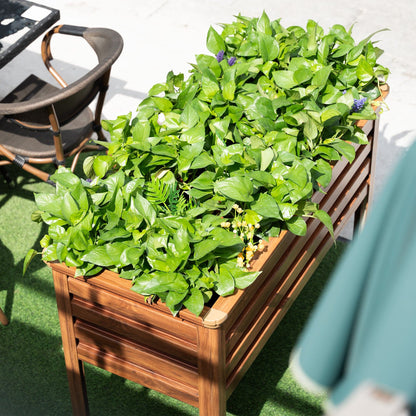 4ft aluminum raised garden bed wood-like for vegetable