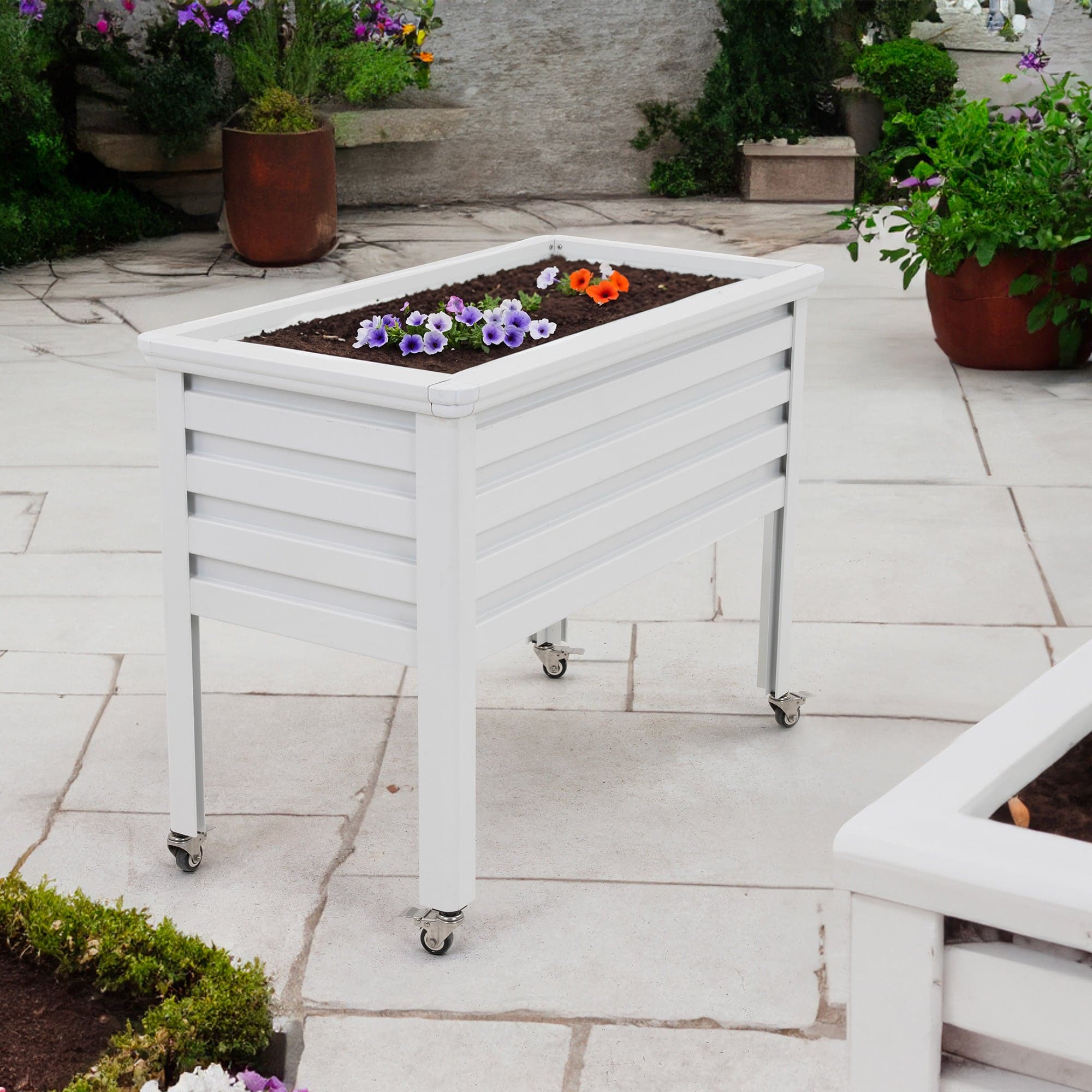 4ft Raised Garden Bed-white 