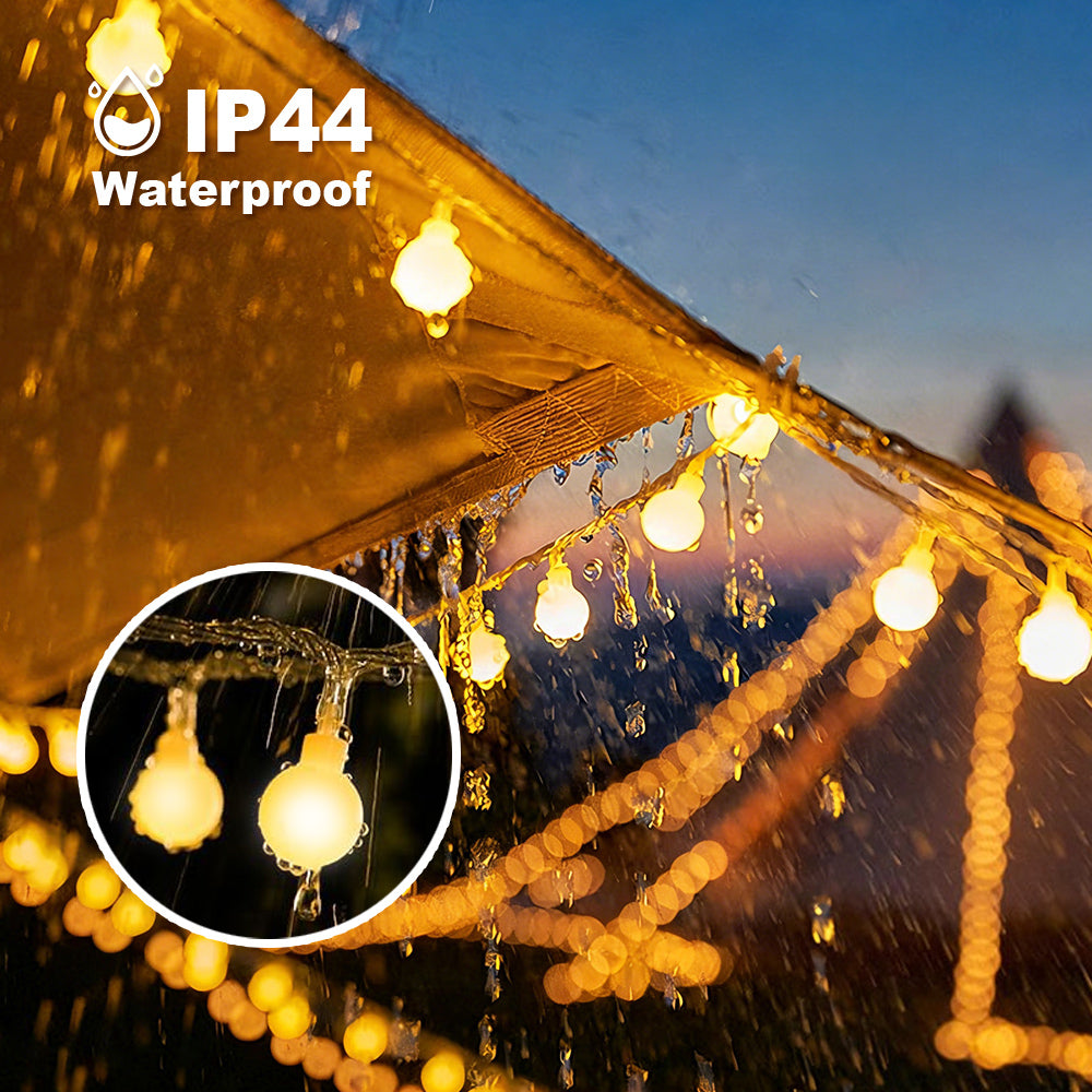 33FT 100 LED Christmas Globe String Lights, with Remote and 8 Modes, Timer, Waterproof for Bedroom, Garden, Wedding & Christmas Tree Decor, Warm White