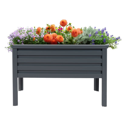 4ft aluminum raised garden bed-grey