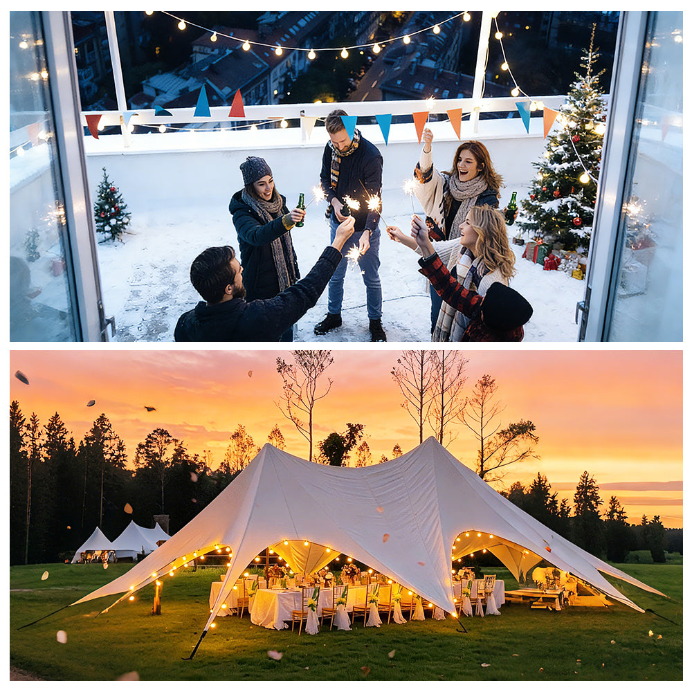 33FT 100 LED Christmas Globe String Lights, with Remote and 8 Modes, Timer, Waterproof for Bedroom, Garden, Wedding & Christmas Tree Decor, Warm White