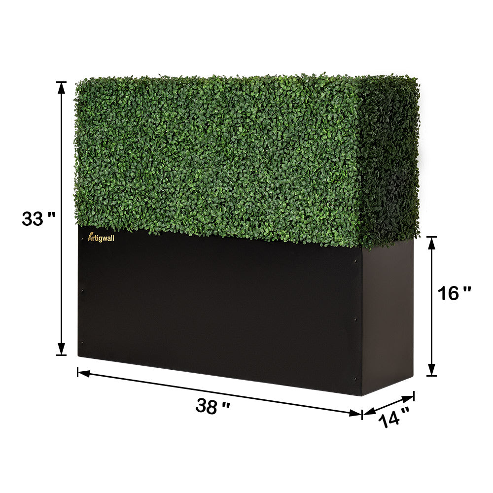 Artigwall 38x33 artificial boxwood hedge wall dimensions