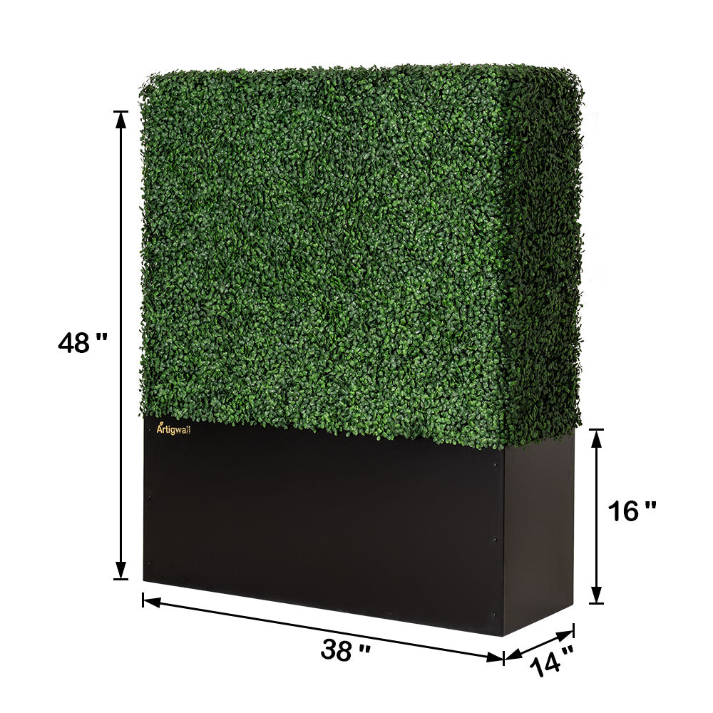 Artigwall 38x48 artificial boxwood hedge wall dimensions