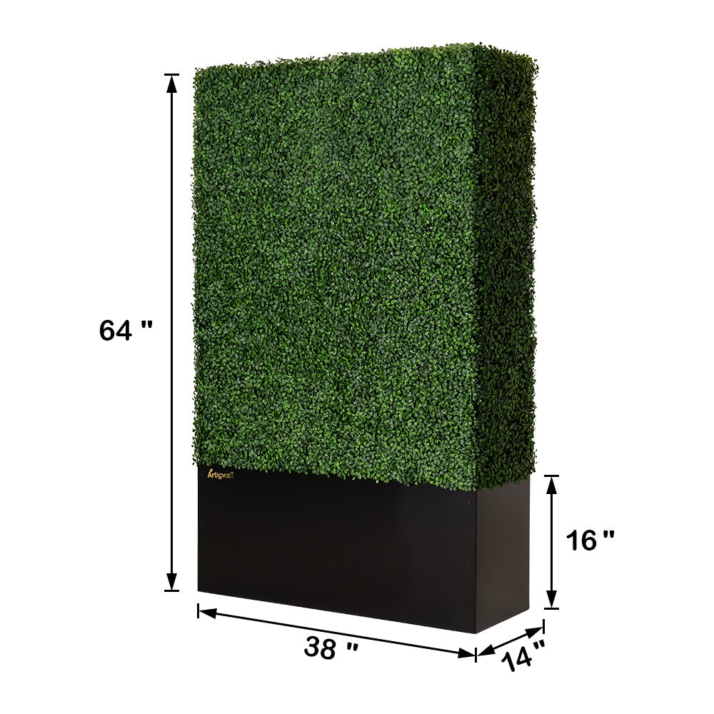 Artigwall 38x64 artificial boxwood hedge wall dimensions