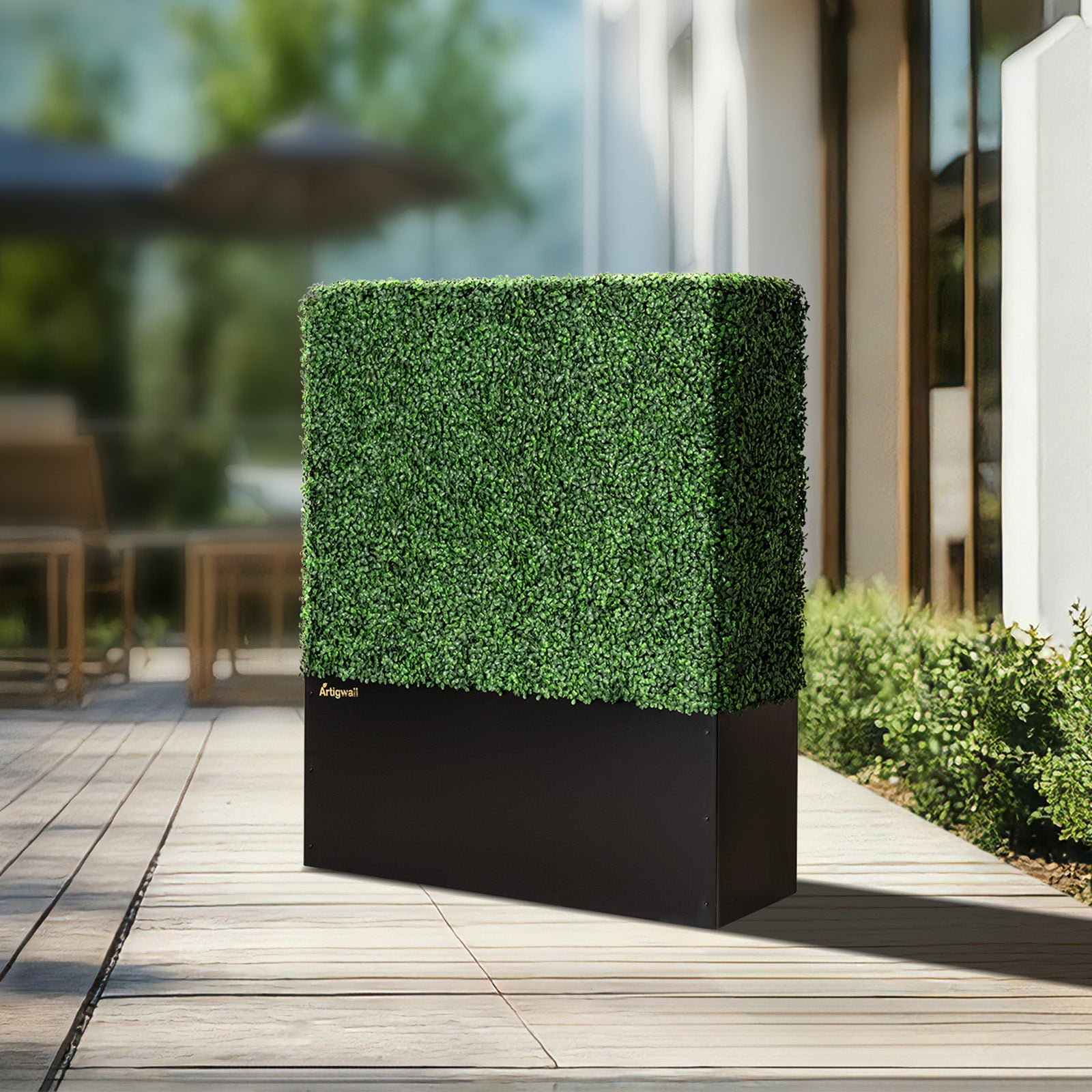 38x48_inch_dimensions_of_Artigwall_s_artificial_boxwood_hedge_with_planter_box