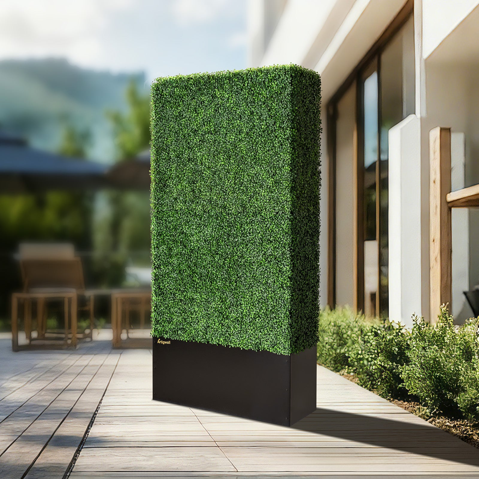 38x79_inch_dimensions_of_Artigwall_s_artificial_boxwood_hedge_with_planter_box