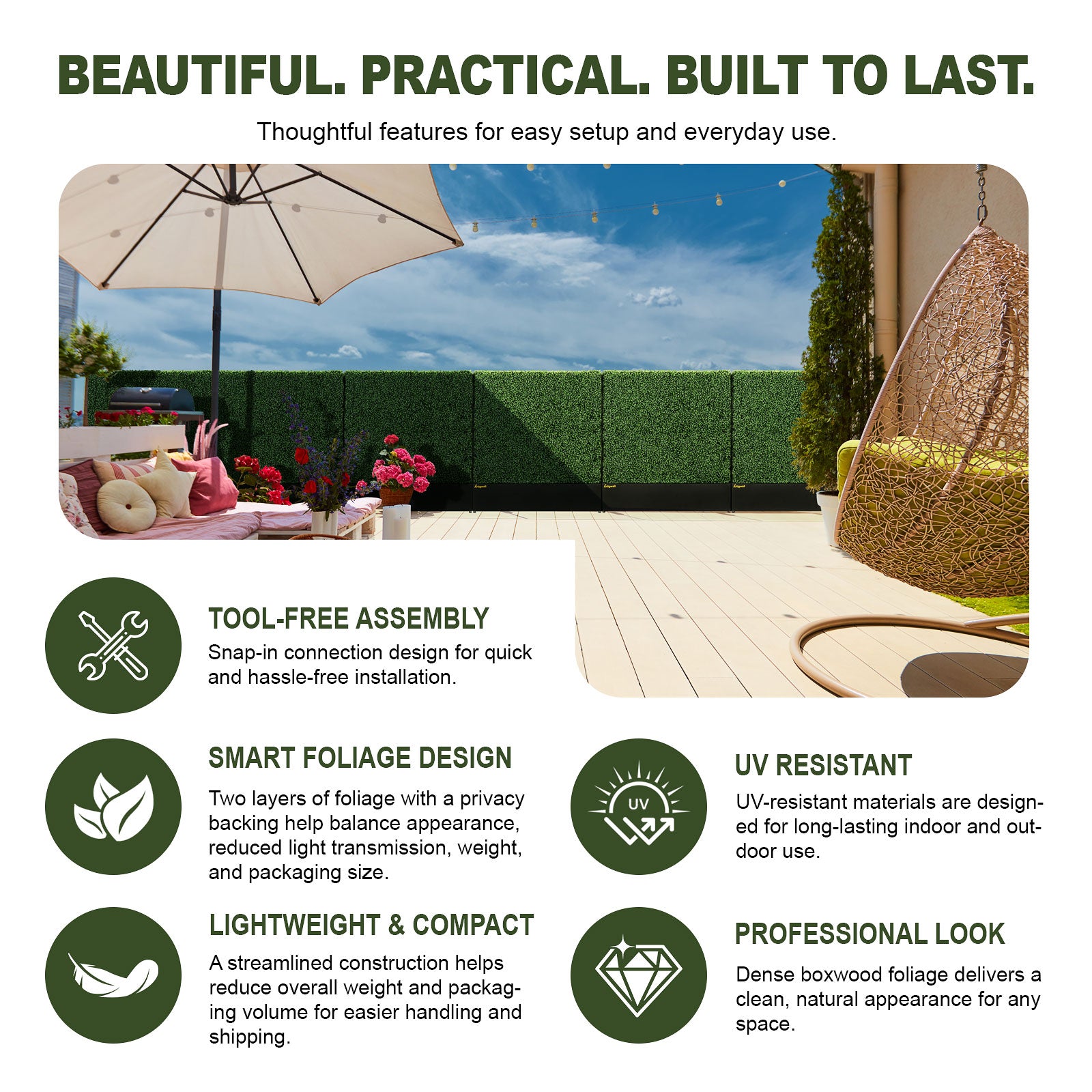 44x48_inch_artificial_privacy_hedge_wall_with_no-assembly base-features