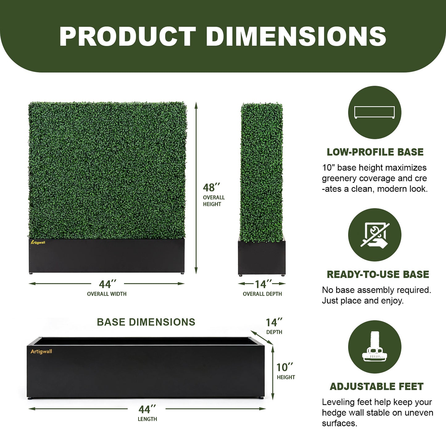 44x48_inch_artificial_privacy_hedge_wall_with_no-assembly base