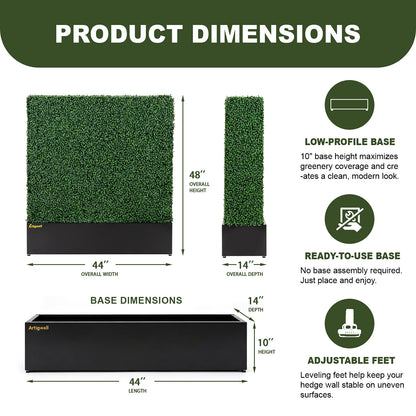 44x48_inch_artificial_privacy_hedge_wall_with_no-assembly base