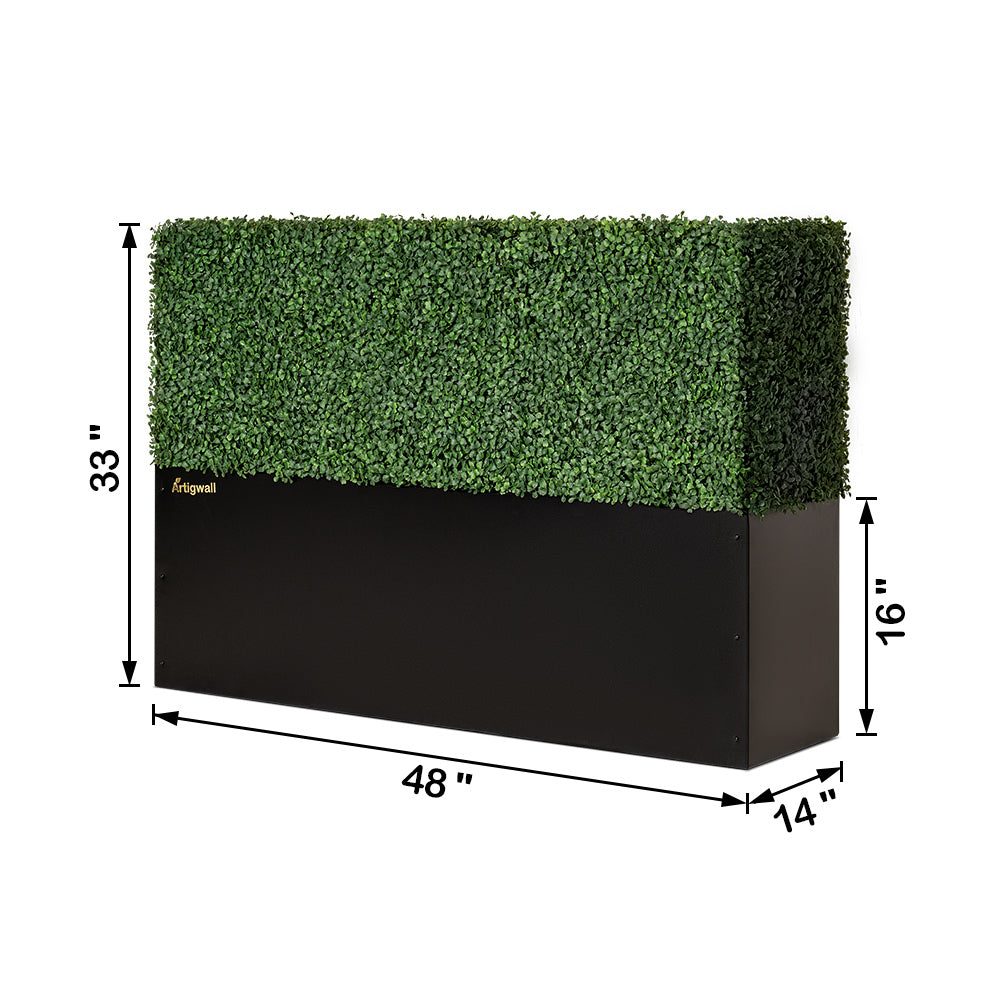 48-33 faux boxwood hedge wall