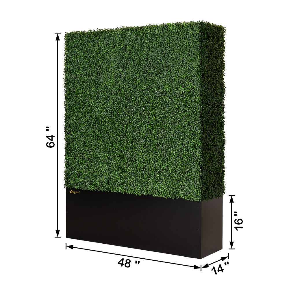 48-64 faux boxwood hedge wall