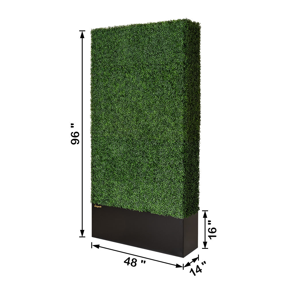 Artigwall 48x96 artificial boxwood hedge wall dimensions