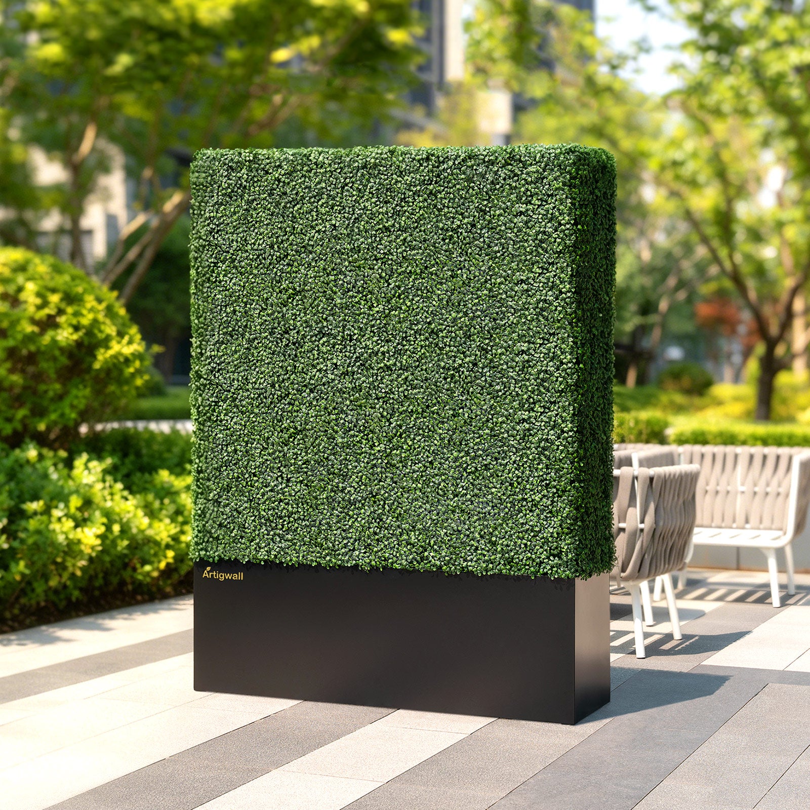 48x64_inch_Artigwall_s_artificial_boxwood_hedge_with_black base