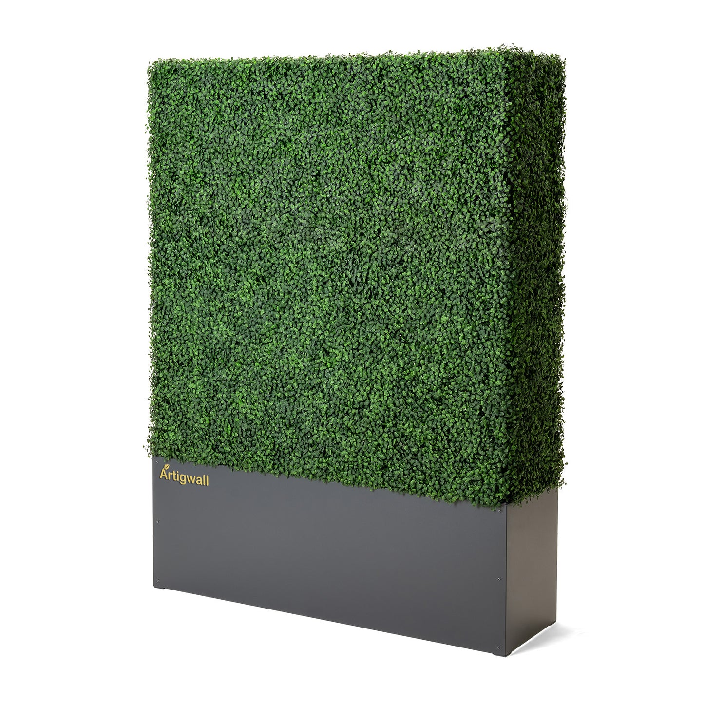 48x64_inch_freestanding_artificial_hedge_with_dark-grey_base-front