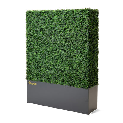 48x64_inch_freestanding_artificial_hedge_with_dark-grey_planter_box-front