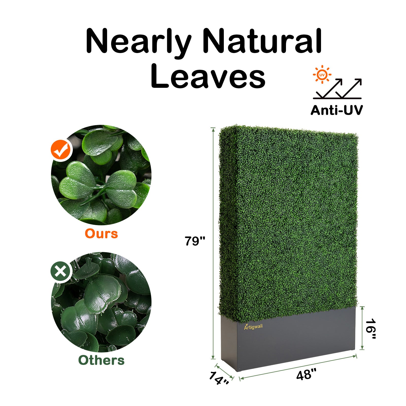 Artigwall® Artificial Boxwood Hedge Wall Generation III