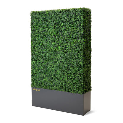 48x79_inch_freestanding_artificial_hedge_with_dark-grey_planter_box-front