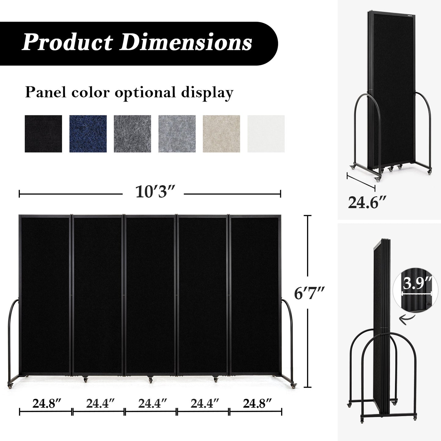 5_panel_movable_room_partition_foldable_black-dimensions