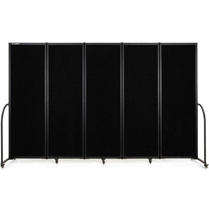 5_panel_movable_room_partition_foldable_black