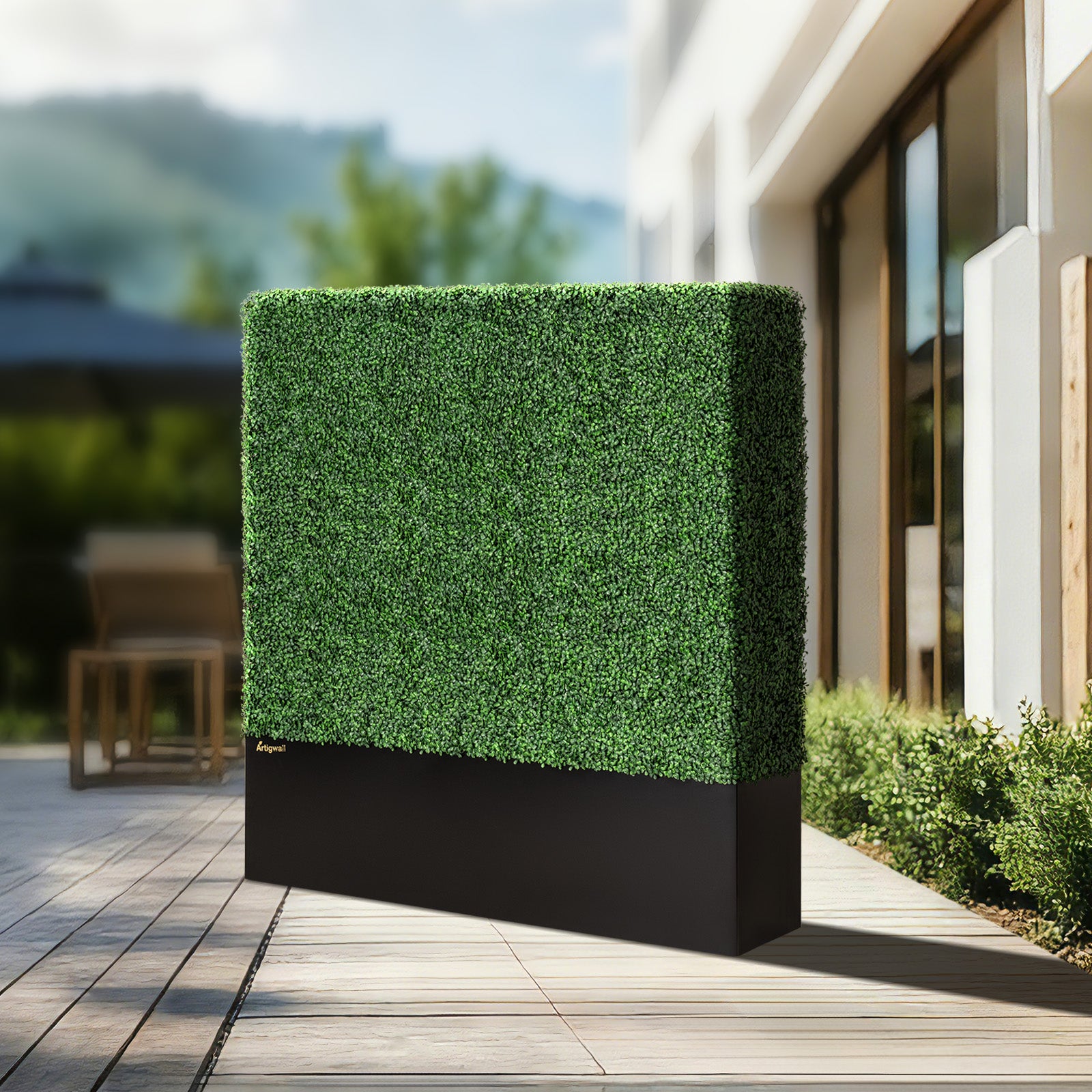 60x64_inch_dimensions_of_Artigwall_s_artificial_boxwood_hedge_with_planter_box