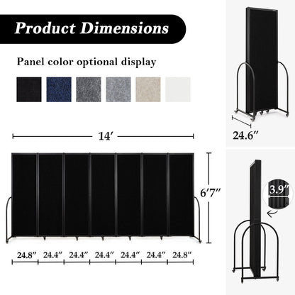 7_panel_movable_room_partition_foldable_black-dimensions