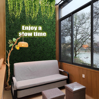 Artigwall 3D Green Wall behind couch