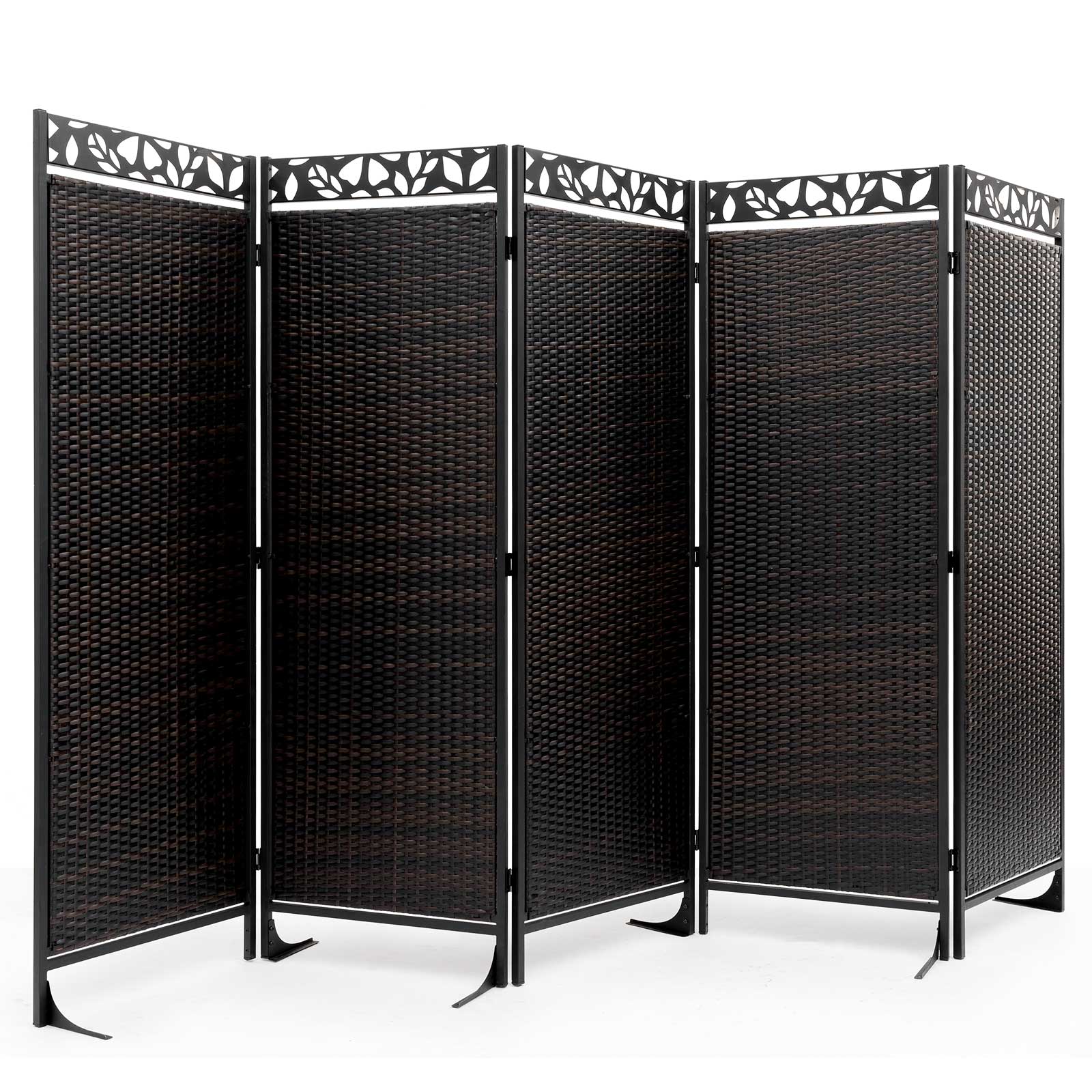 Side angle of the Rattan Outdoor Privacy Screen by Artigwall