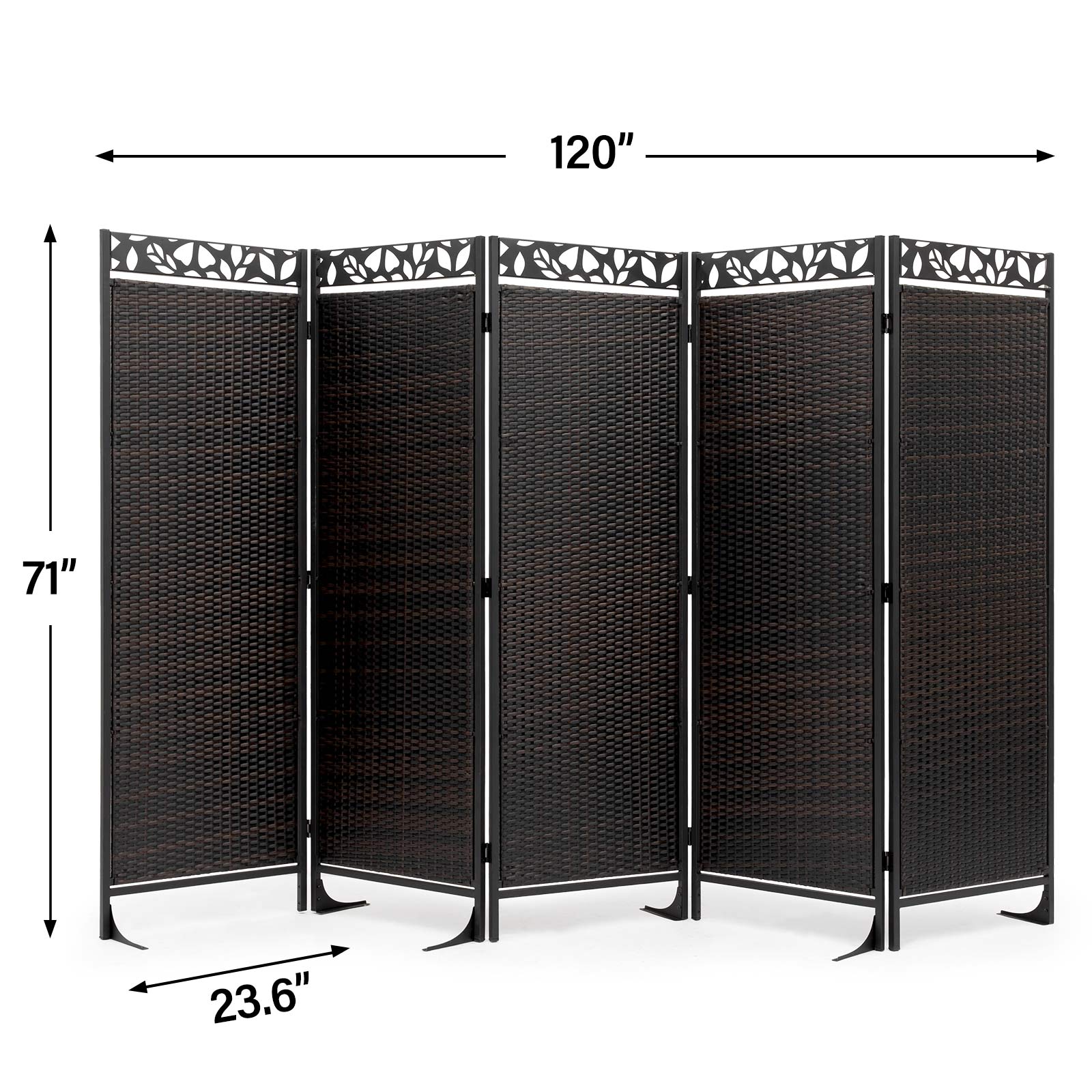 Dimensions of the Rattan Outdoor Privacy Screen by Artigwall