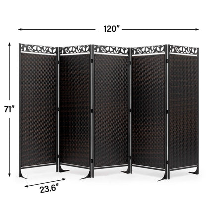 Dimensiones del biombo de ratán para exteriores de Artigwall