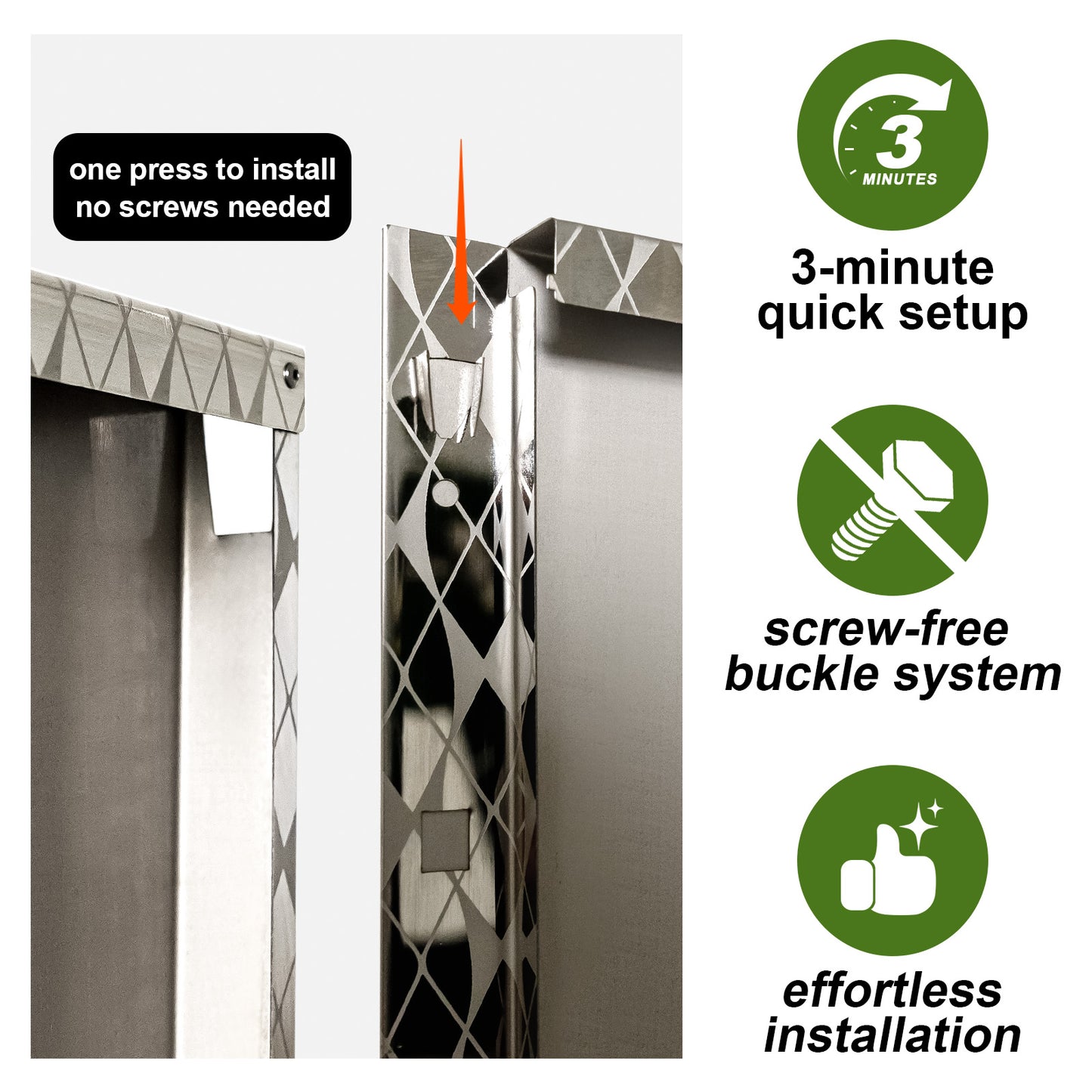 Luxury Tall Square Stainless Steel Decorative Planter 30"H, Modern Mirrored Planter Pots